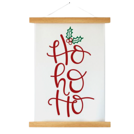 Handmade "HO HO HO" Holiday Wall Hanger